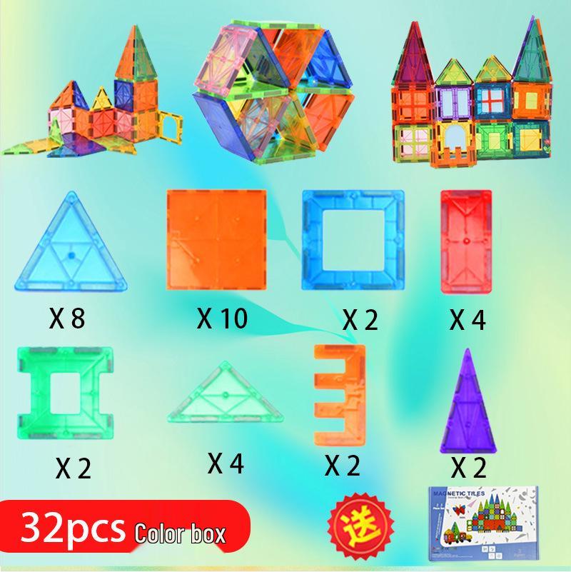 Multicolor Magnet Track Building Blocks for Kids: Educational Assembly Toys for Boys and Girls