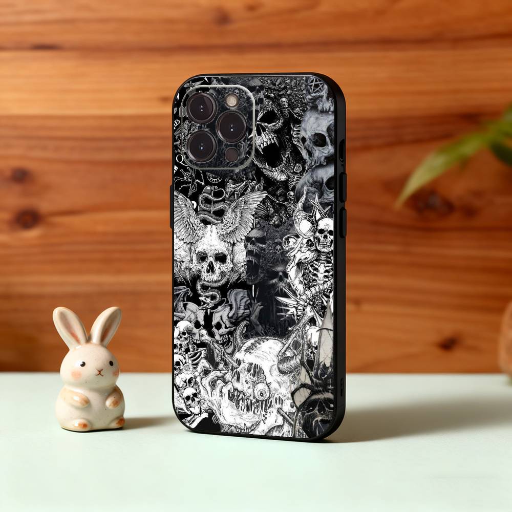 

Готический Кокетливый Кибер Сигилизм Чехол для Телефона Для iPhone17,16,15,14,13,12,Plus,Pro Max, 5G Другие Мягкий Черный Чехол iPhone15
