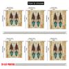 2pcs,2D Plane Printing Curtains Tribal Feathers Duo Polyester Woven (without Rod) Decorations Outdoor Perfect for Bedroom,