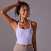 Auroth Back Cross Sports Vest Women Yoga Sports Bra Candy Color Fitness Top