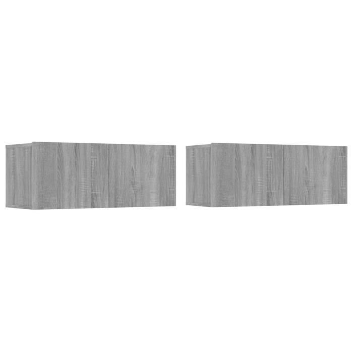 VidaXL Ensemble de meubles TV 4 pcs Sonoma gris Bois d'ingénierie 3114532