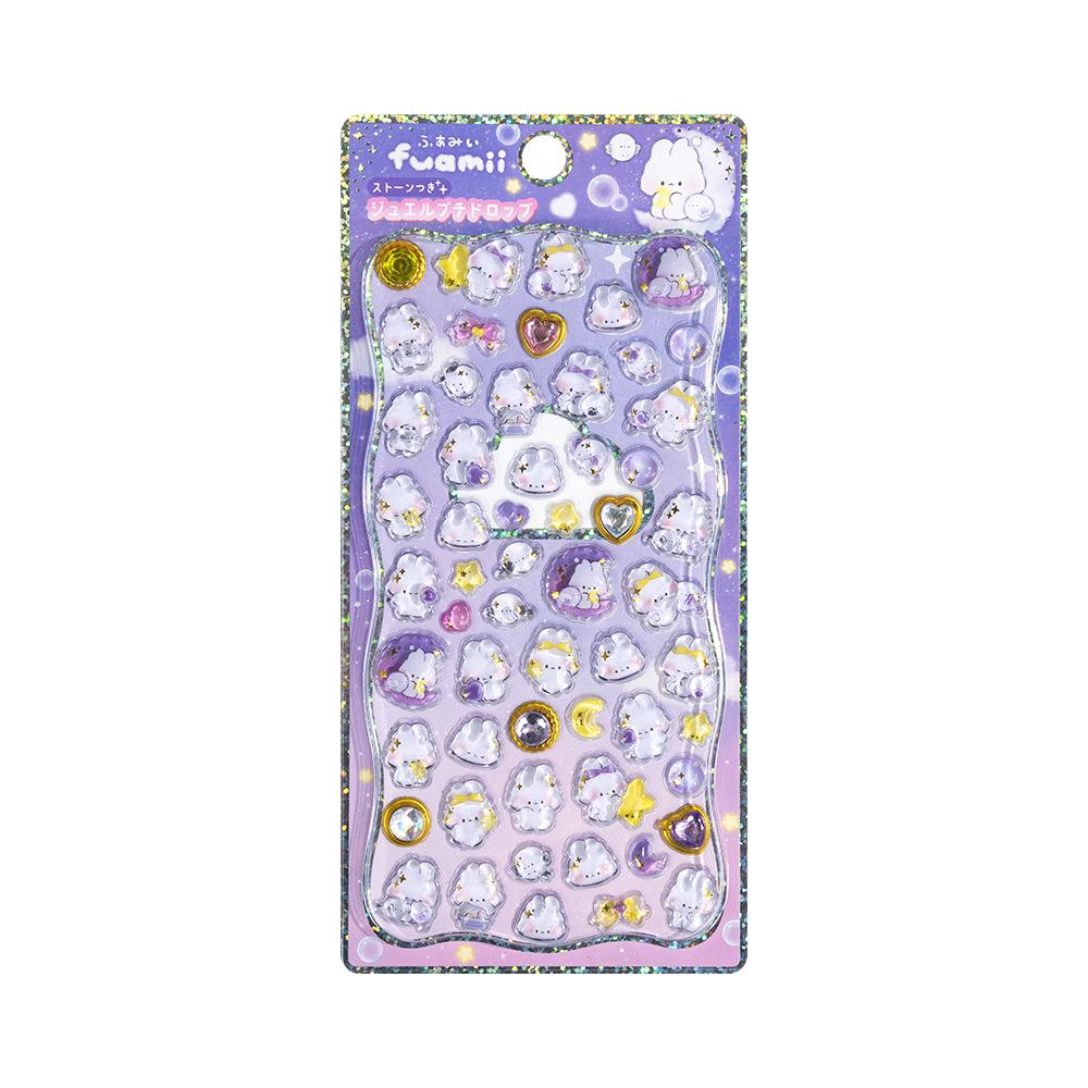 Shangle Rainbow Gradient Cute Cartoon 3D Crystal Embossed Sticker Decals