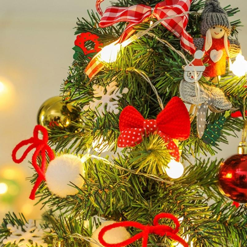 1Pcs Tabletop Christmas Tree with Bright LED Lights Home Decoration Accessories Stylish Holiday Present for Men Women