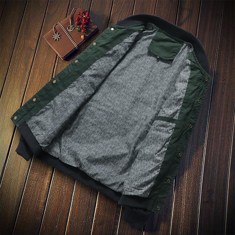 Giacca da Uomo Primavera Calda Tasca Laterale Cucitura Gioventù Tipo Slim Ordinario Monopetto Patchwork Casual Moda Giacca