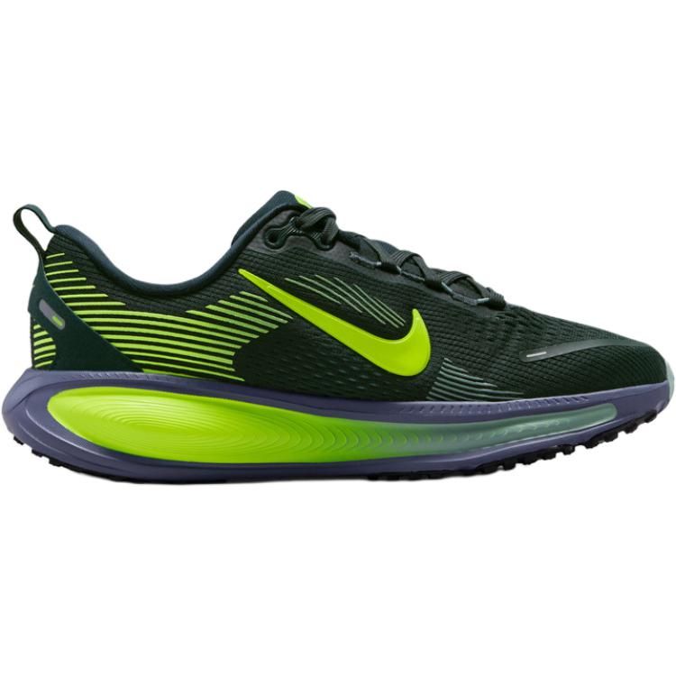 Nike Vomero 18 Comfortable Lightweight Trendy Low-Top Kids Running Shoes Kids Running Shoes Black Green HQ2157-300