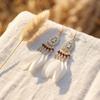 Retro Boho Long Tassel Earring Tassel Hanging Drop Earrings Ethnic Style Beaded Earring  Women