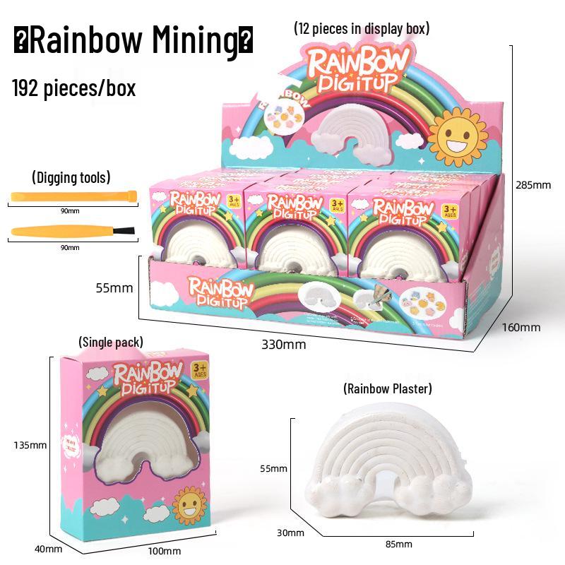 Edelsteinentdeckung DIY Ausgrabungsspielzeug: Pädagogische Überraschungsbox für Kinder mit Kristall-Edelstein- und Meerjungfrauen-Themen