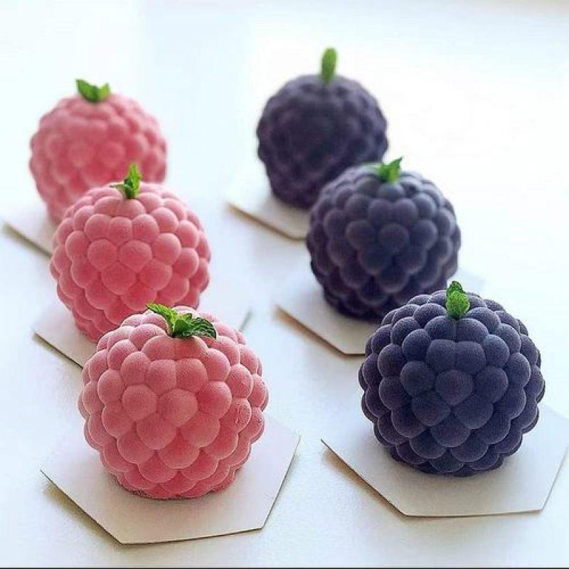 Practical 3D Raspberry Fruit Silicone Mold French Mousse Dessert Diy Baking Mold Cake Mold Artificial Fruit Production Tools