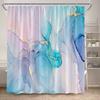 Marble Shower Curtain Set Creative Watercolor Ink Art Geometric Modern Bathroom Decor Floor Rug Bath Mats Toilet Lid Cover