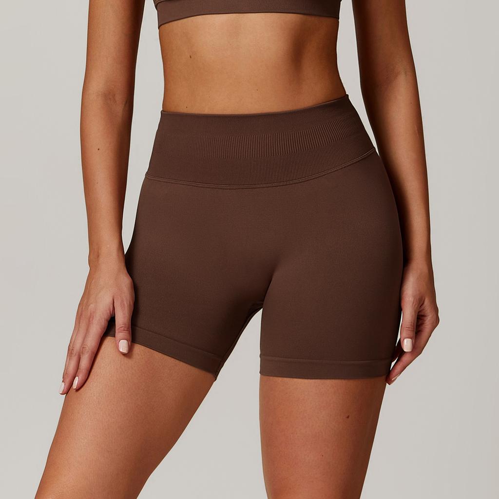 New Seamless High Waisted Yoga Shorts For Summer Women, Tight Fitting And Hip Lifting Sports, Running And Quick Drying Fitness Pants For Women