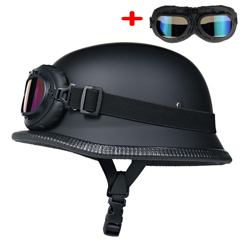 World War II German Style Motorcycle Helmet Capacetes Open Face Retro Cascos Para Moto