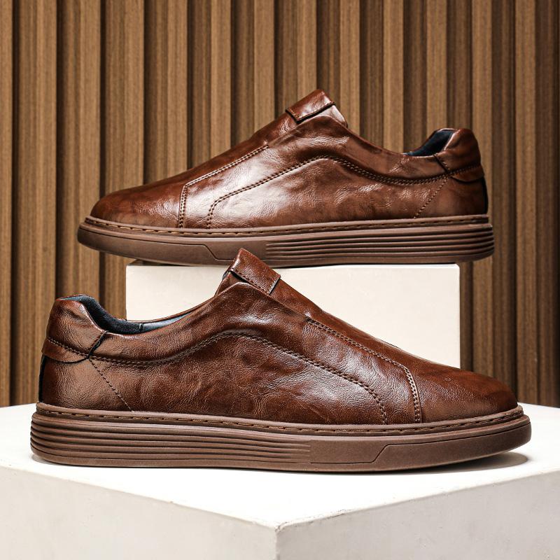 Fashion Spring Summer Mens Sneakers Fashion New Genuine Leather Skateboard Footwear Handmade Man Casual Shoes Versatile Tenis Masculino