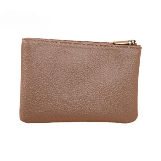 Women Wallet Portable Mini Short Lychee Pattern Faux Leather Cards Holder Smooth Zipper Slim Wallet ARI