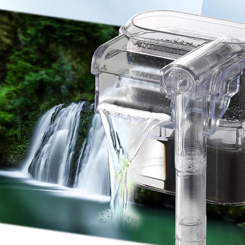 Adjustable Aquarium Filtration System for Quiet Setting in Fish Tanks Adjustable Flowing, Suitable for Home Office Use