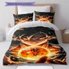 Biancheria da letto con motivo Son Goku, Set piumone Copripiumone Federa Regalo di compleanno per la casa (1 * copripiumino + 2 * federa, senza nucleo)