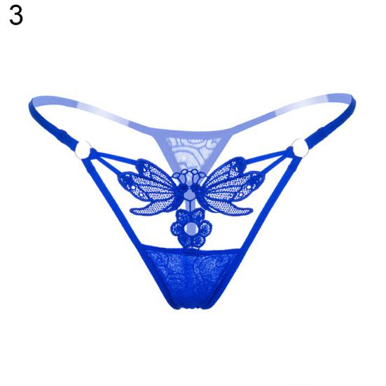Mutandine slip a vita bassa con perizoma sexy in pizzo a forma di farfalla da donna