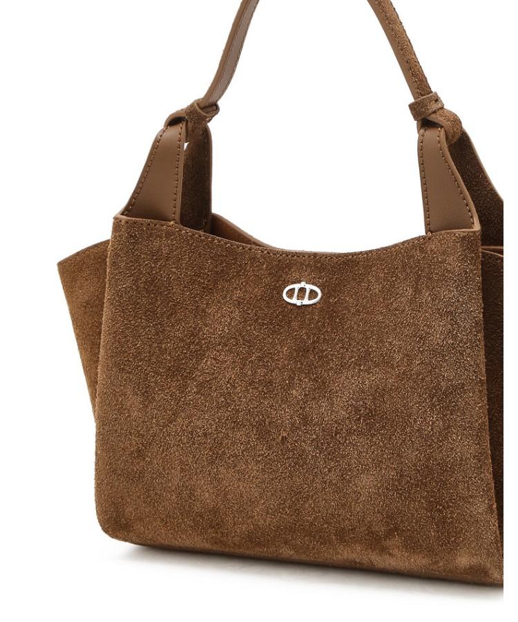 Athe Vanessabruno [Raie] Raie Brown Suede Tote And Crossbody Bag S Aaba6E521W2
