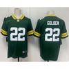 Green Bay Packers Pánský 22 Zlatý Fotbalový Dres Tréninková Zápasová Uniforma Bílá S-XXXL