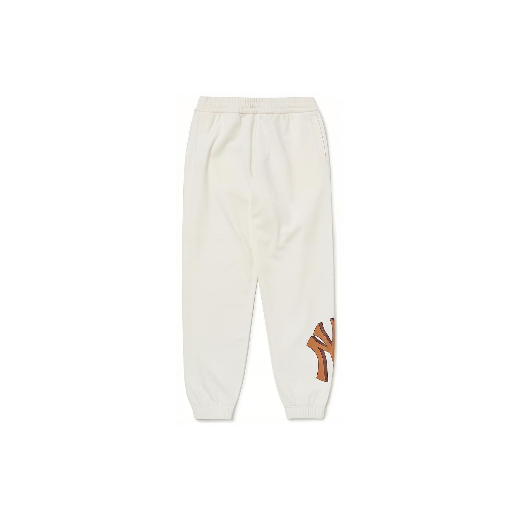 MLB FW22 Casual Pants Unisex White 3APTB0224-50IVS XS
