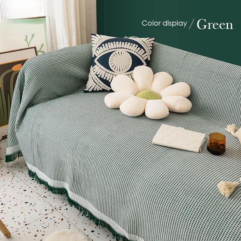 Bohemian Style Full Cover Sofa Cover For Rental Properties Four Seasons Sofa Cushion Wave Pattern Fabric