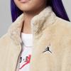 Jordan Kids Fleece Jacket Faux Fur Warm Windproof Stand Collar Zipper Elastic Long Sleeve Kids Jackets FD4988-206