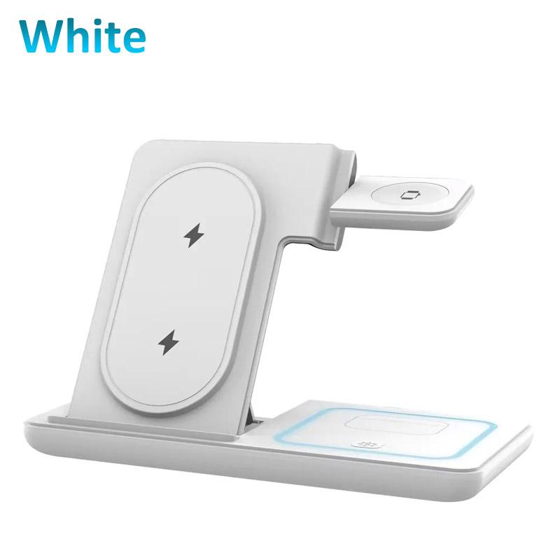 3 in 1 15W LED Foldable Wireless Charger Stand For Samsung S24 S23 Galaxy Watch 2-8 Active 1 2 Buds Pro Fast Charging Station