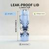 1PC Bright Blue Butterfly Pattern 750ml Color Plastic Sports Water Bottle Leakproof Flip Straw Lid Suitable for Sports Office Home Use