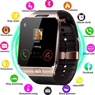 Smartwatch DZ09 Smart Watch Unterstützung TF SIM Kamera Männer Frauen Sport Bluetooth Armbanduhr für sa mu ng wei XM Android Telefon