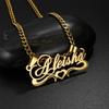 Personalized Custom Name Necklace K18 Gold Cuban Chain Love English Letter Woman Necklace