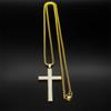 Trendy Cross Rhinestone Pendant Necklace For Women Men Stainless Steel Silver Color Religion Catholic Chain Jewelry Gifts