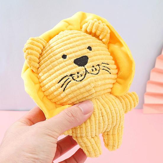 Built-in Voice Bite Resistant Soft Plush Piglet Lion Shape Pet Early Educational Toy