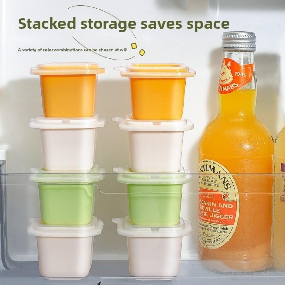 6/12pcs New Silicone Ice Cube Mold Easily Release with Lid DIY Ice Cube Box Square Shape Reusable Ice Cube Tray Kitchen Gadgets