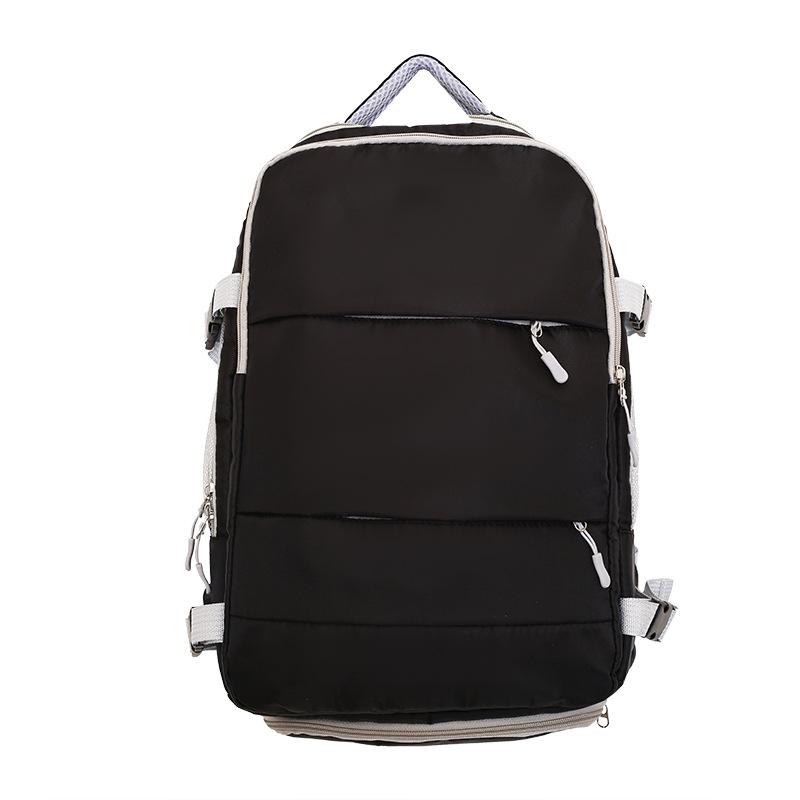 Simple Solid Color Computer Bag Locomotive Ins Wind Men's and Women's Business Trip Commuting Daily Backpack