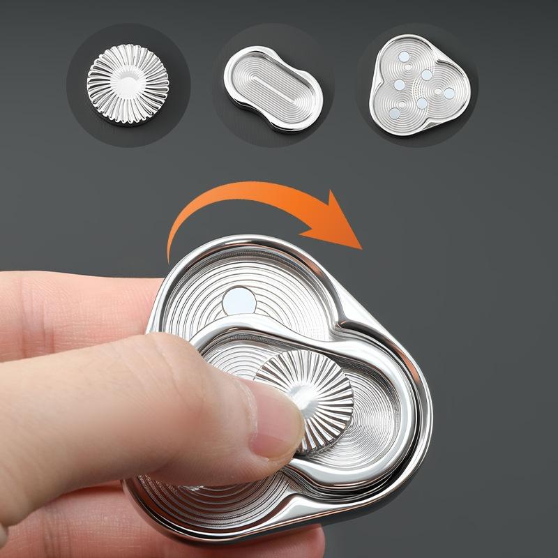 Triple Pack Magnetic Push Cards Triangle Fingertip Spinner Metal Popping Sound Stimulating Game Foradult Stress Ease Toys