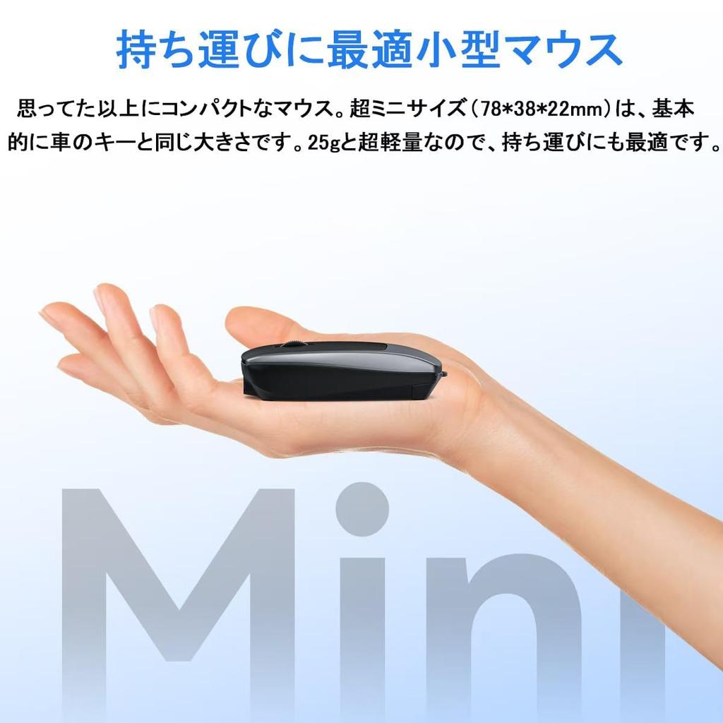 Pillowflex1212 (1) [2-in-1 Ultra-Compact Mouse & Card Reader] Bluetooth Connection, Ultra-Lightweight 25g, Compact, Portable, Quiet, Wireless,