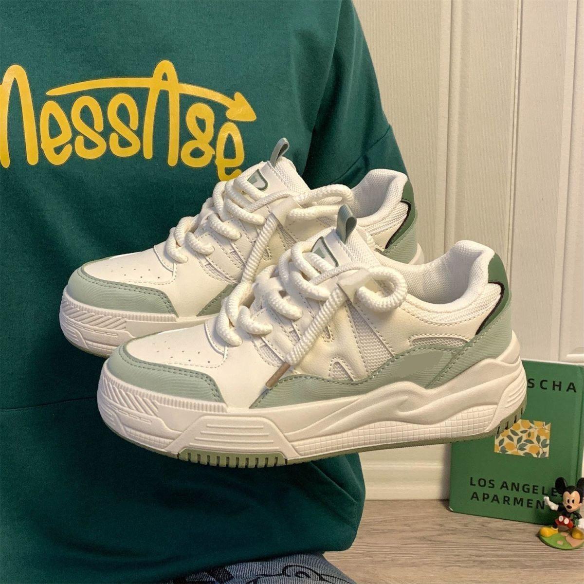 

Весна и Осень 2024 маленькие белые туфли женские студенческие спортивные туфли на плоской подошве нишевые оригинальные женские туфли повседневные кеды женские универсальные 40 бежевый