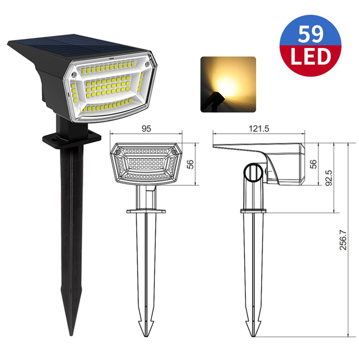

Solar Led Spotlight Landscape Lamp Powered Yard Decorations Lawn Spotlights Pathway Lights Outdoor Dusk To Dawn Fence Warm White