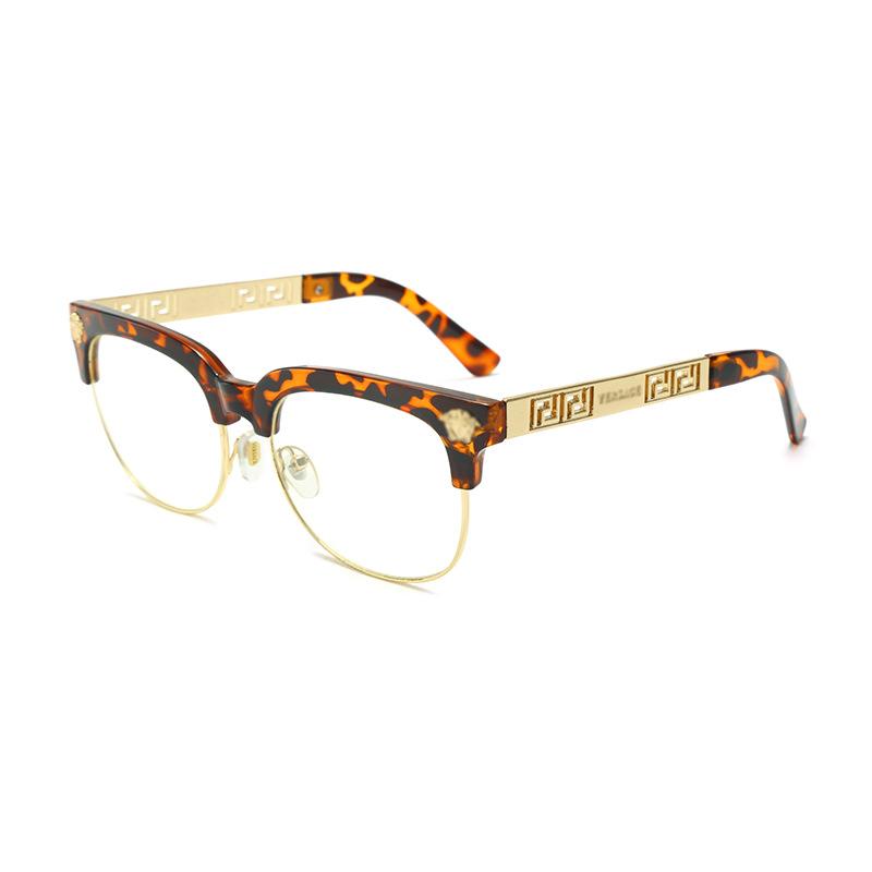 Metal Half Frame Sunglasses Old Man Head 2166 Personalized Sunglasses