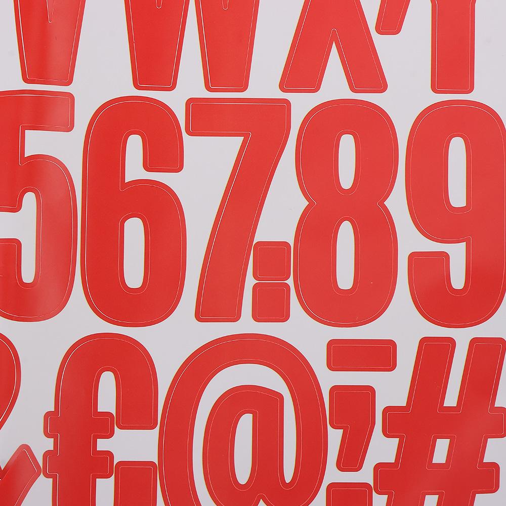 Red Mailbox Numbers Self Adhesive Alphabet Stickers Stationery Gift Letter Stickers  DIY