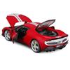 Bburago Ferrari 296 GTB Assetto Fiorano Diecast Miniature Car Finished Model RD 1/18 Red/White / 18-16017