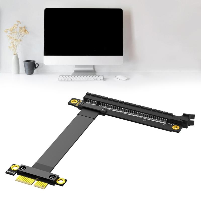PCIE PCIExpress3.0 X16 To X1 Right Angle Risers Card Extension Cable 25cm for Professional GPUs