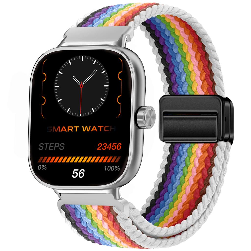 Magnetic Loop for Xiaomi Redmi Watch 4 5 Strap Adjustable Braided Sport Nylon Replacement correa bracelet Miband 8pro 9pro band