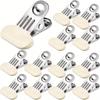 14pcs/7pcs Stainless Steel Food Bag Clips, Wide Size, Excellent Sealing, No-Mark Flat Mouth Clips, Stainless Steel Windproof Clothes Drying Clips