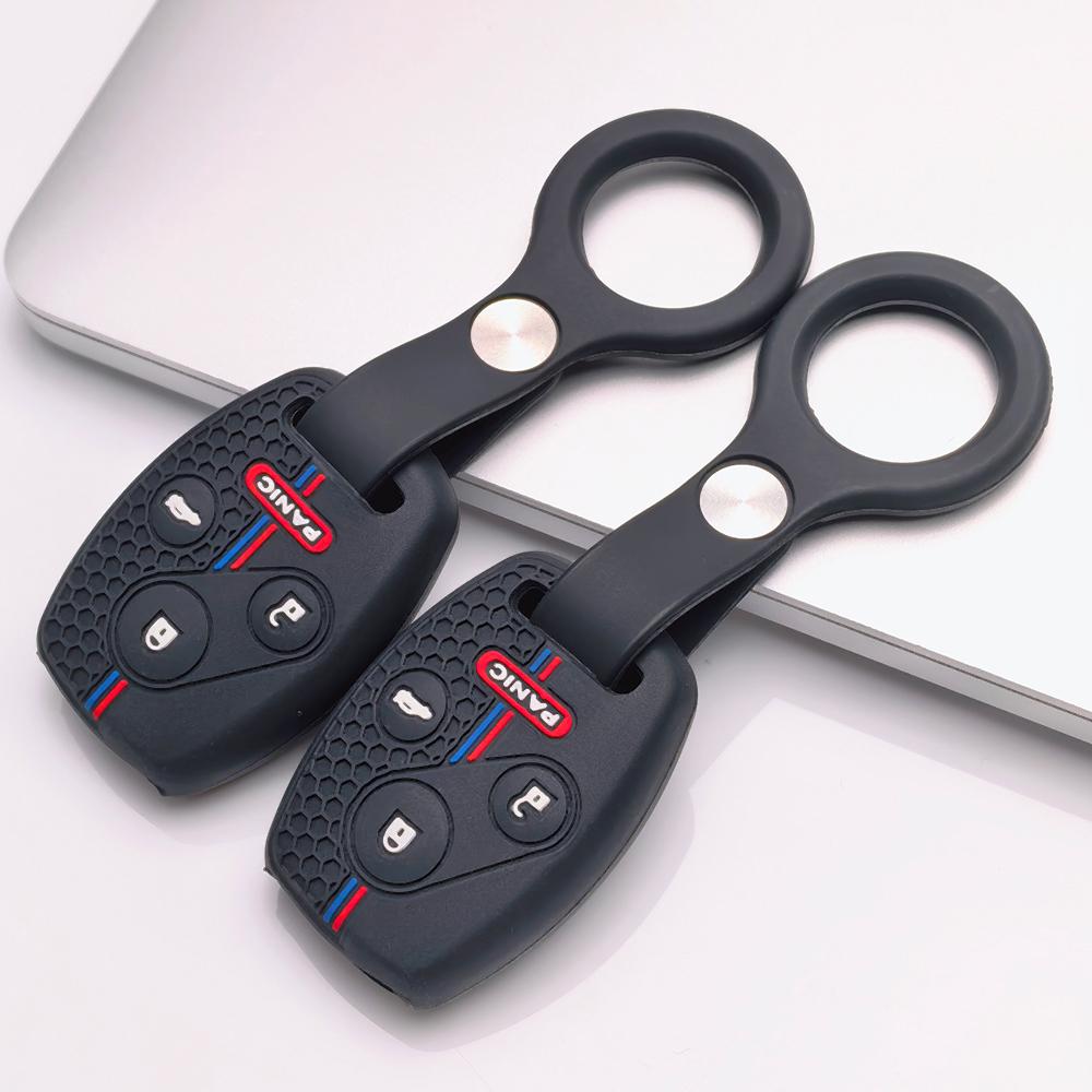 Key Fob Cover for Honda Accord Civic CR V CR Z with Keychain Anti-Scratch Surface Shockproof Structure Soft Grip Texture Easy Install