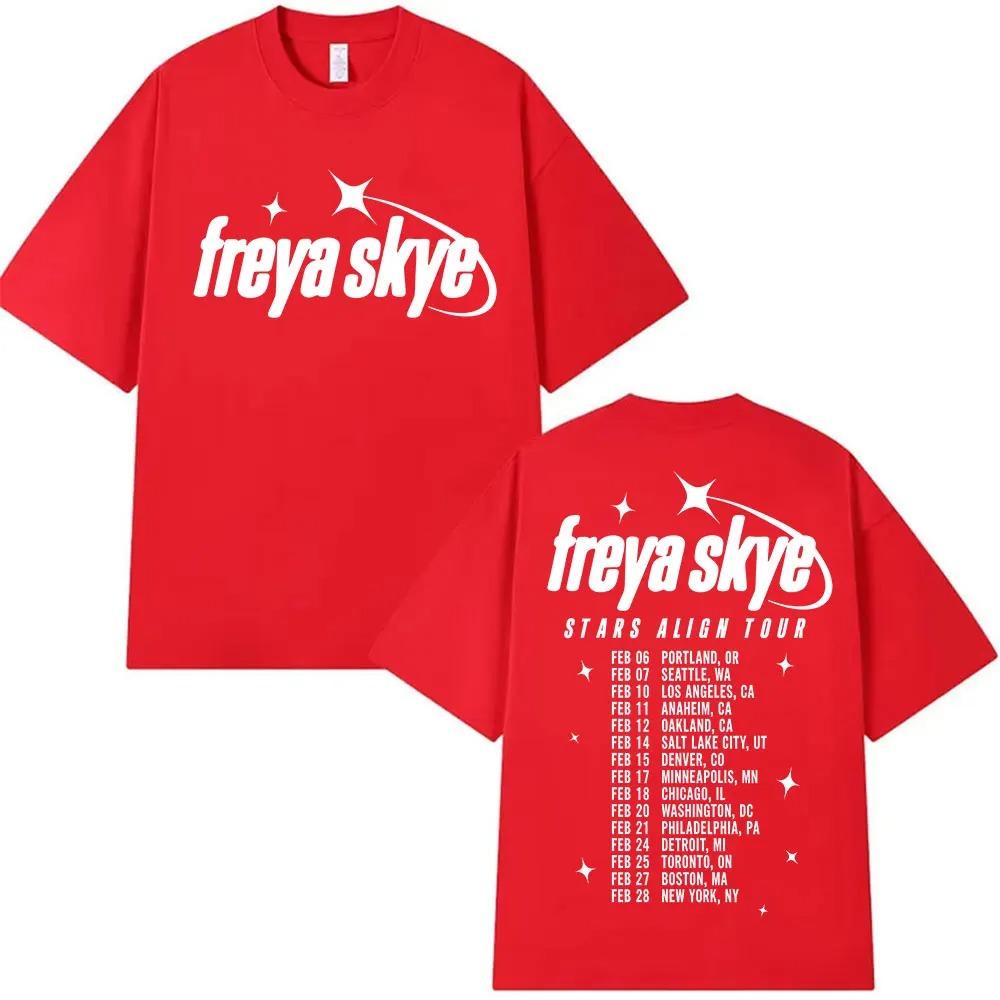 Freya Skye Starlight Shine Tour 2025 Concert Graphic Tee UK Pop Singer Unisex Vintage Crewneck Oversized 100 Cotton Tshirts