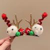 Merry Christmas Decor Christmas Elk Hairpin Sequin Bowknot Children Deer Antler Hair Clip Korean Hair Accessories Star