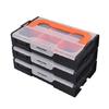 Ergonomic Handle Stackable Plastic Tool Organizer Box With Visible Lid Design And Reinforced PP Material For Longevity