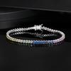 A New Copper Inlaid 3mm Color Gradual Change Zircon Tennis Bracelet Jewelry Fashion Design, Popular
