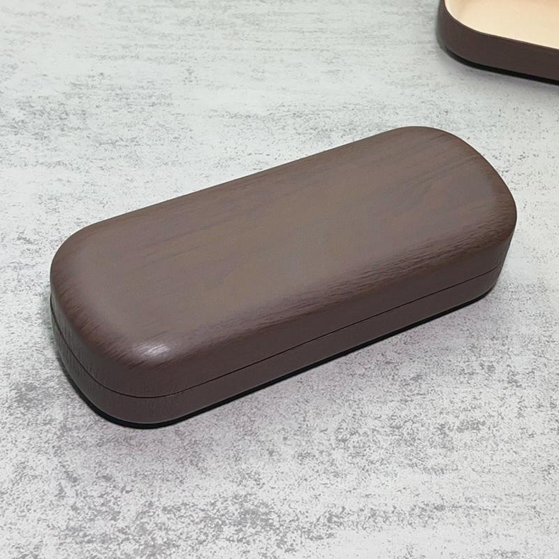 Fashion Waterproof Wood Grain Glasses Box Women Men Portable Reading Glasses Sunglasses Case Eyewear Protector