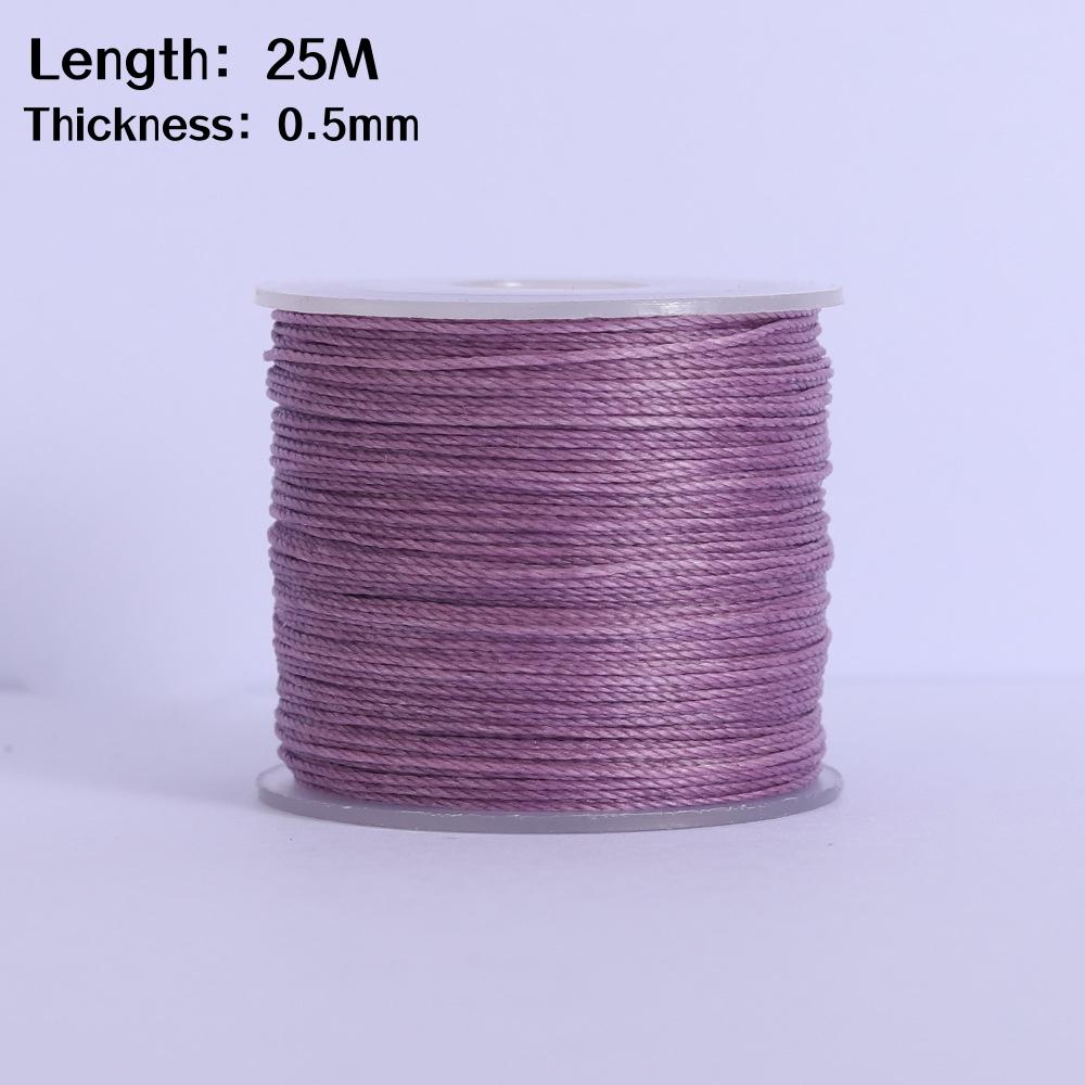 25M Dicke Gewachste Schnur Für Leder Gewachste Kordel 0,5mm Perlenfaden Für Armband Perlenstickgarn Flache Gewachste Nähschnur